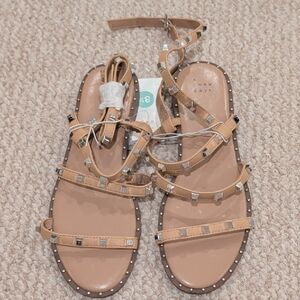 A new day Tan Studded Gladiator Sandals